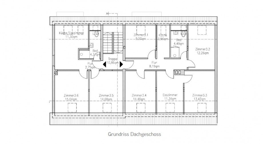 Grundriss_DG Mehrfamilienhaus Offenbach am Main
