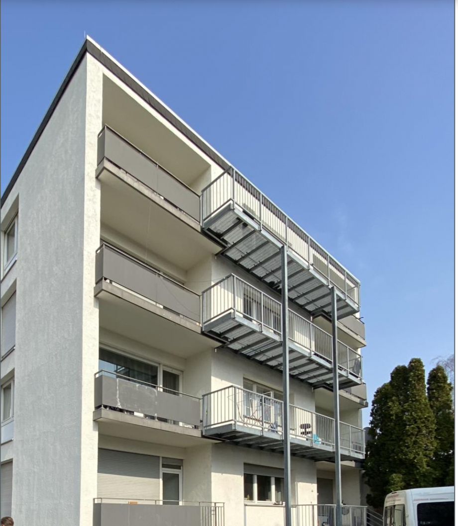 R�ckansicht Etagenwohnung Offenbach am Main