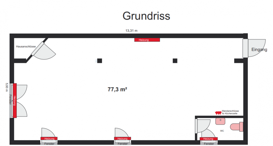 Grundriss B�rofl�che Hochheim am Main