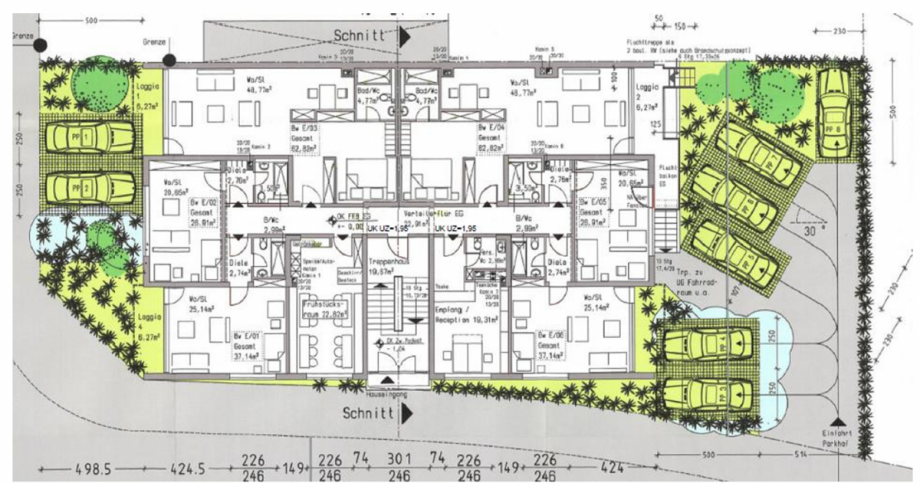 Grundriss Erdgeschoss Etagenwohnung Offenbach am Main