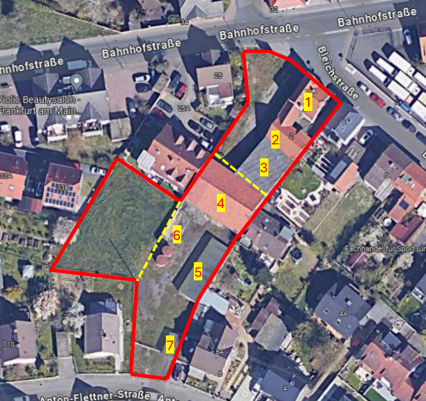Kartenausschnitt Gewerbegrundst�ck Hattersheim am Main