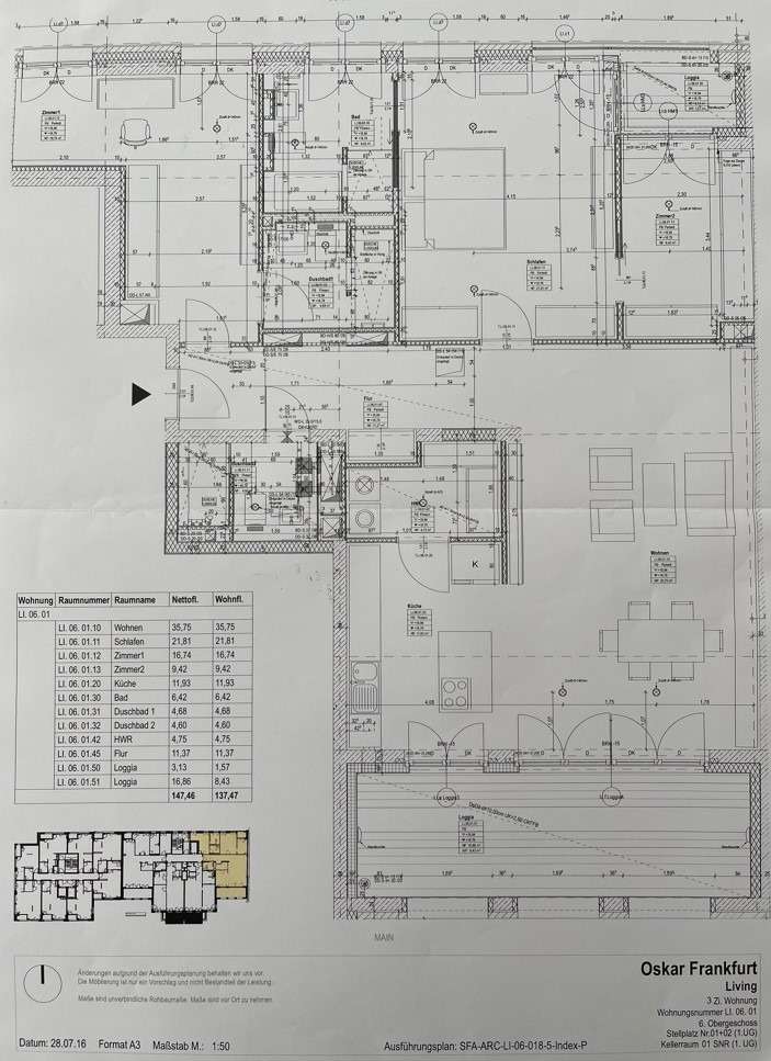Grundriss Wohnung Frankfurt am Main