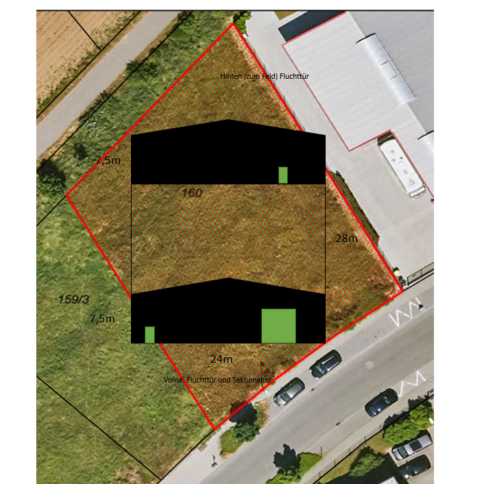 Plankarte Wohngrundst�ck Hochheim am Main