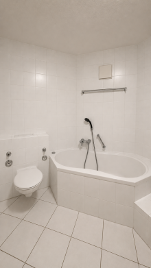 Badezimmer Moderne 2-Zimmer-Etagenwohnung mit Balkon und Stellplatz in Hattersheim